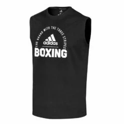 AdidasBoxing Sleeveless T-Shirt – Black 10 AdidasBoxing Sleeveless T-Shirt – Black -ADIDAS Shop Adidas Vertical Boxing Sleeveless T Shirt Black 2