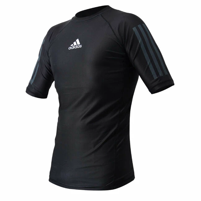 Adidas Rash Guard Black Short Sleeve 3 Adidas Rash Guard Black Short Sleeve
