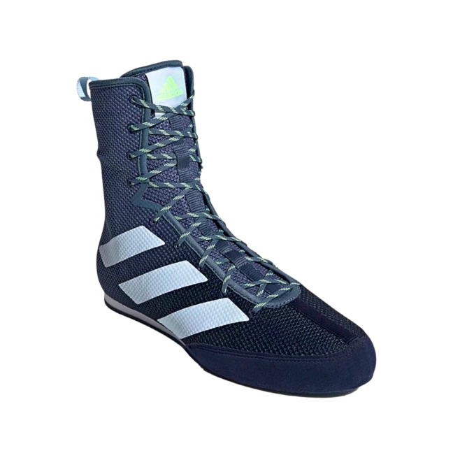 ADIDAS Box Hog 3 Blue/Grey Boxing Shoe 2 ADIDAS Box Hog 3 Blue/Grey Boxing Shoe